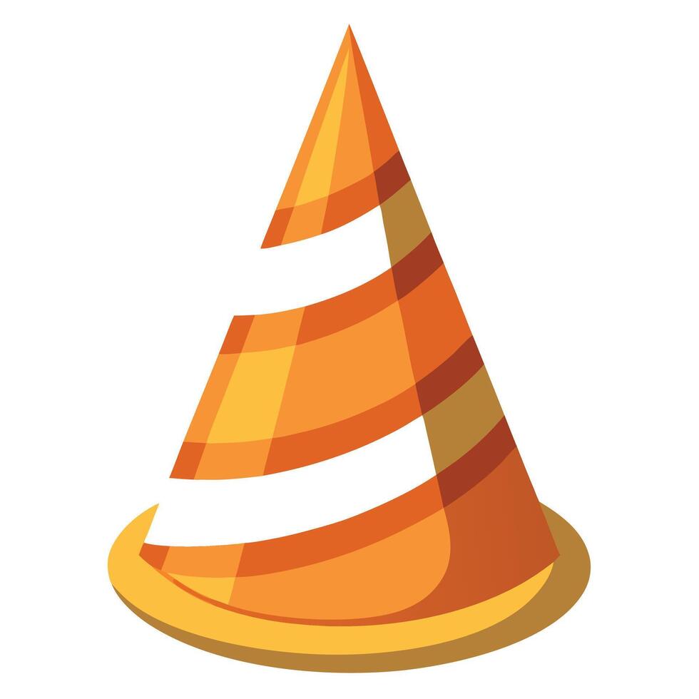 A traffic cone on a white background vector