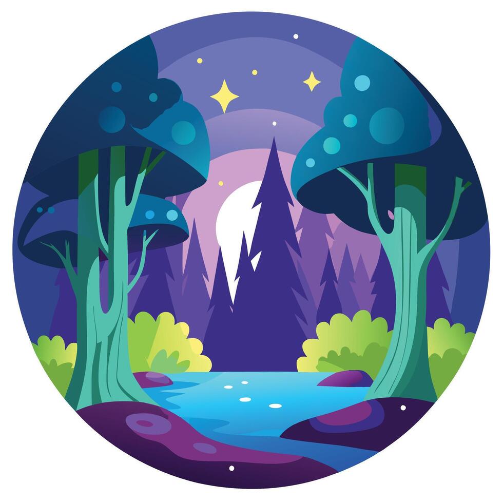 Forest night forest night forest night forest night forest night forest night forest night forest night forest night forest vector