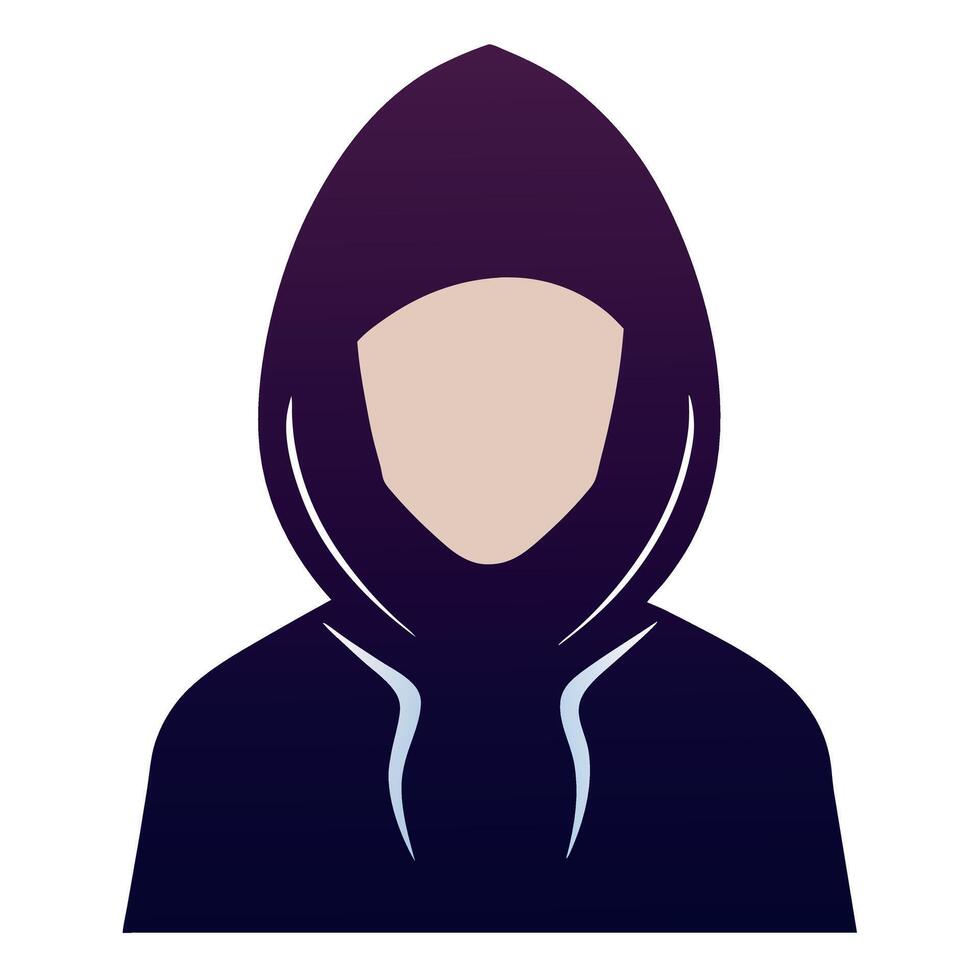 A person in a hoodie on a white background vector