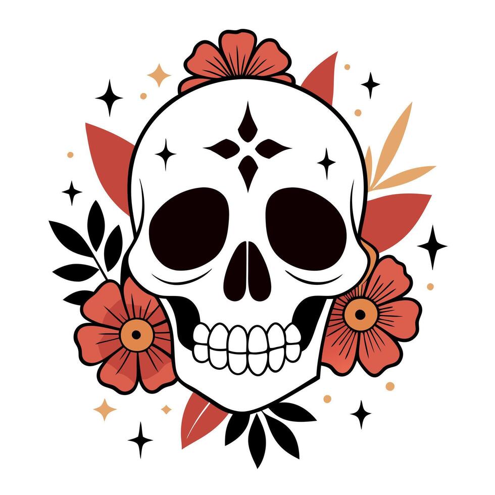 Day of the dead skull vector