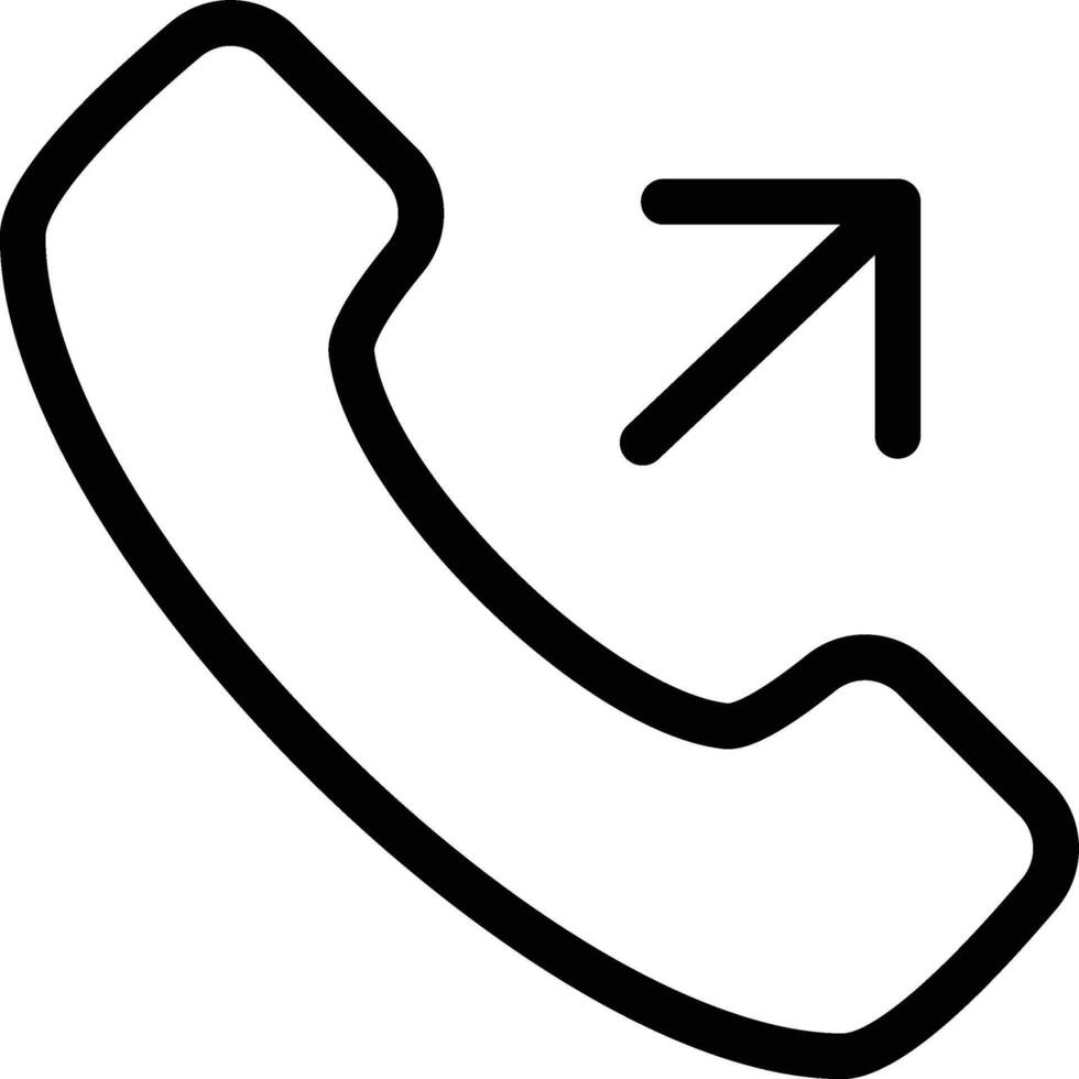 Outgoing Call, Telephone Icon, Phone Call Sign, Telephone Call Symbol, Technology Related Icon vector