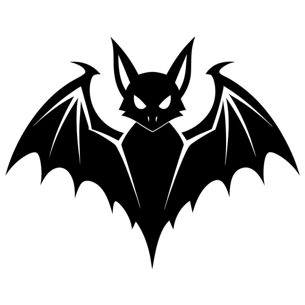 A bat with wings and eyes on a white background vector