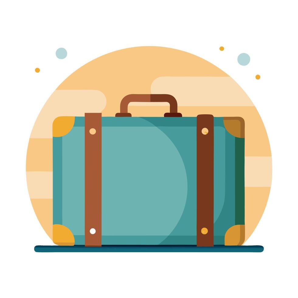 Suitcase adventure travel holiday or vacation concept and empty space for design vector