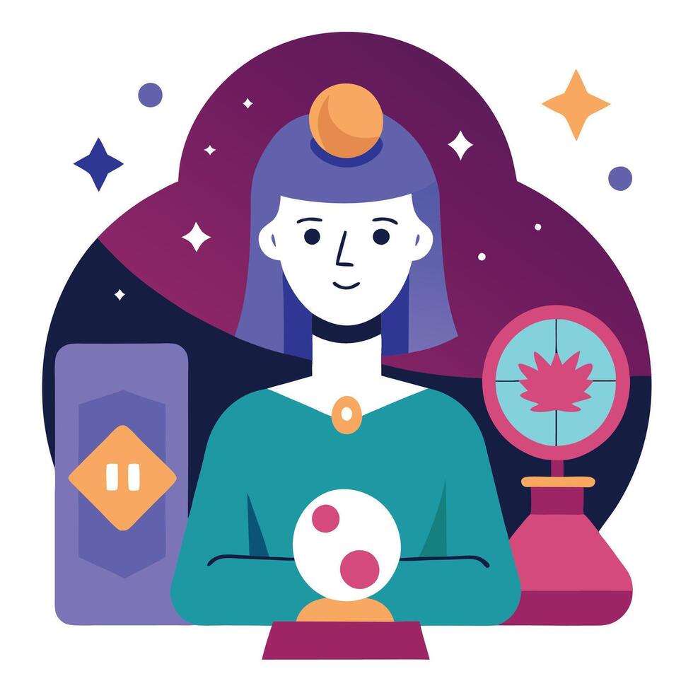 Tarot cards reading divination Psychic readings and fortune teller. High quality ai illustration vector