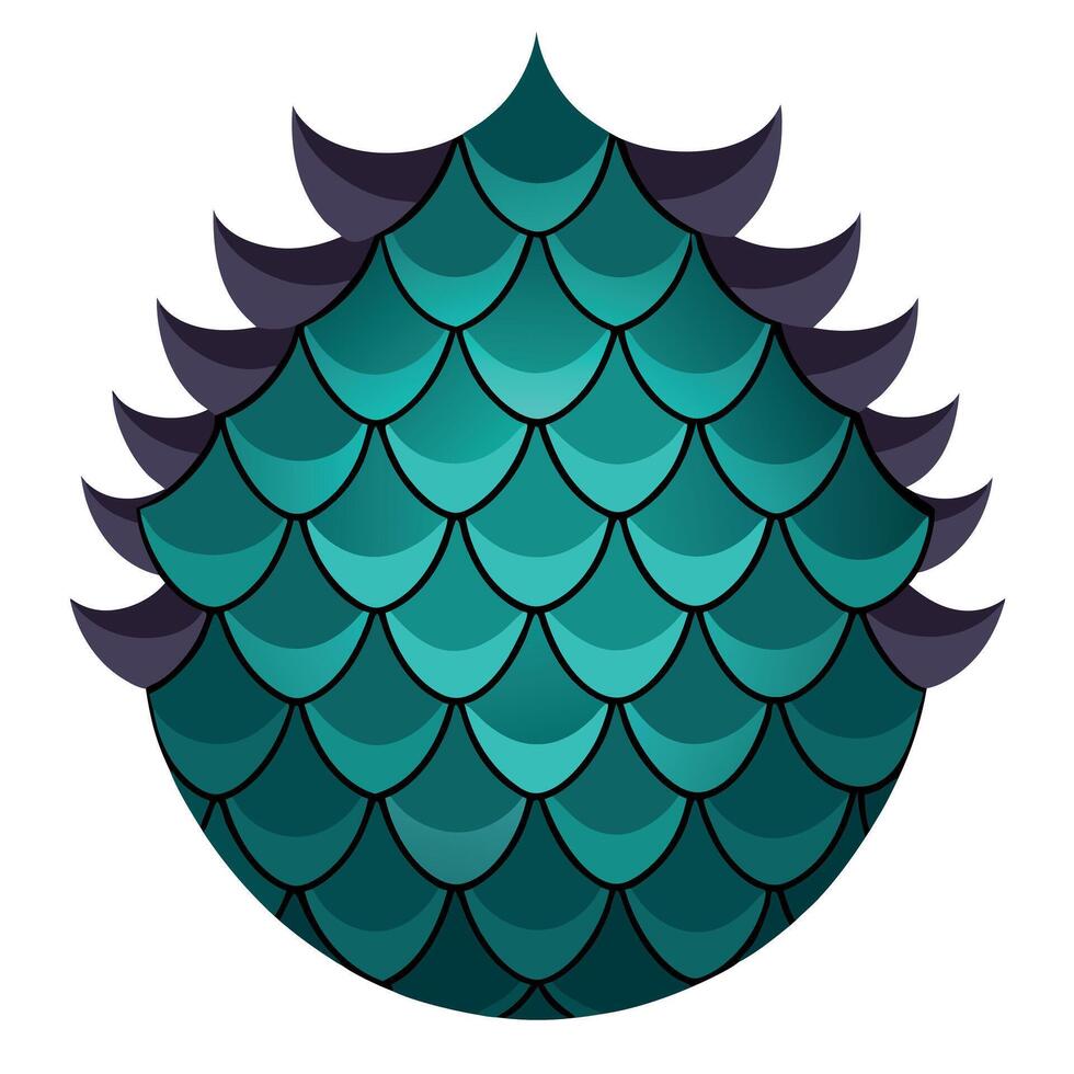 A green dragon scales pattern on a white background vector