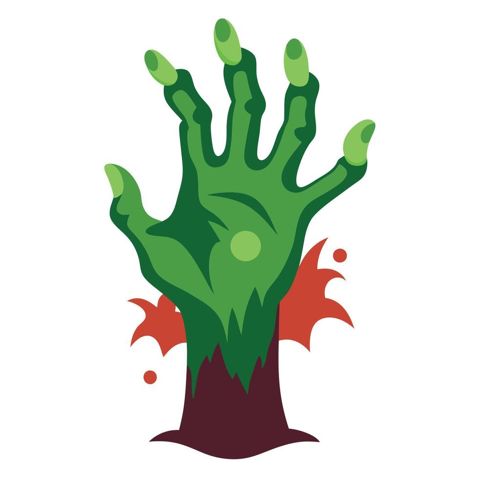 Zombie Hand on a Transparent Background. vector