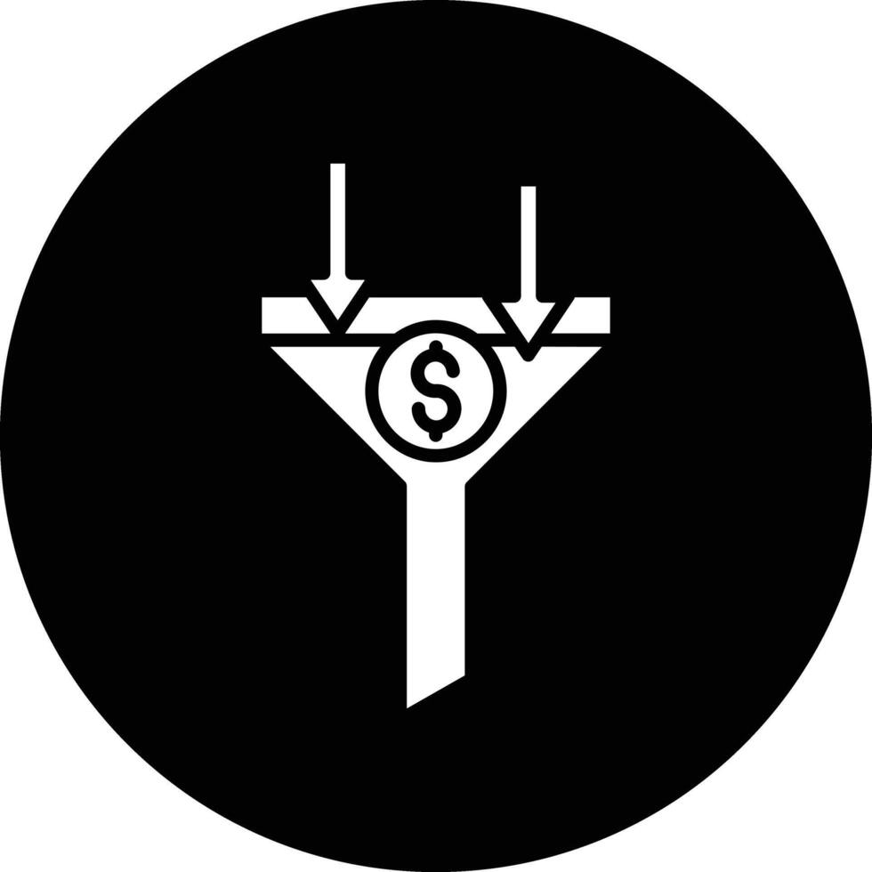 A funnel with a dollar sign on it vector