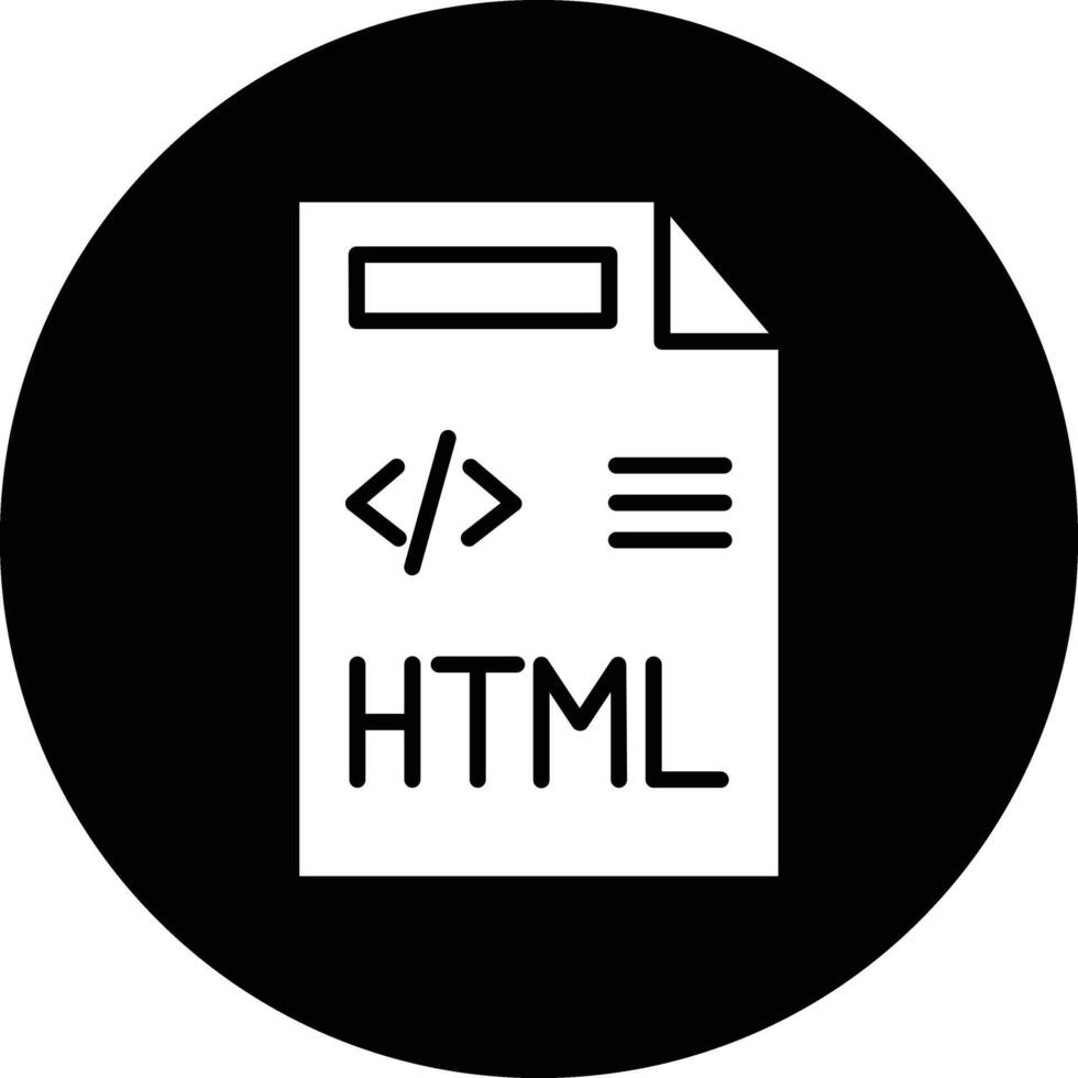 HTML File Illustration Icon vector
