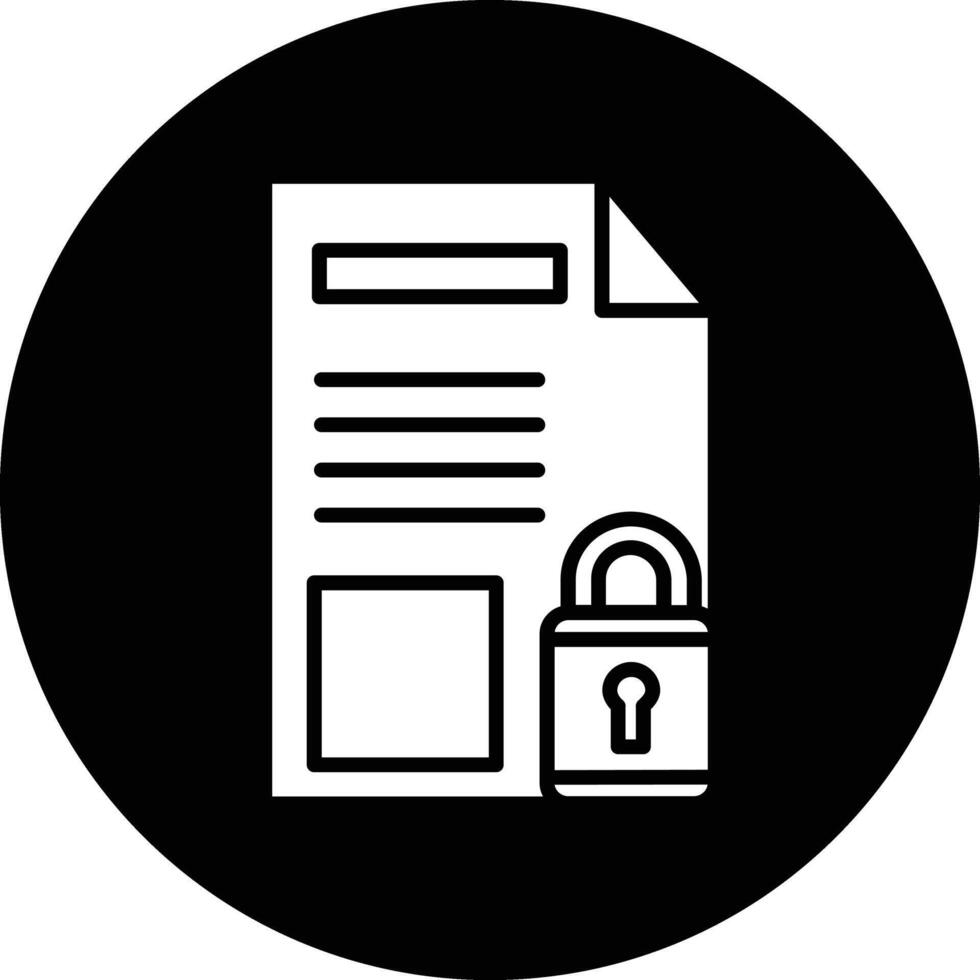 File Protection Illustration Icon vector