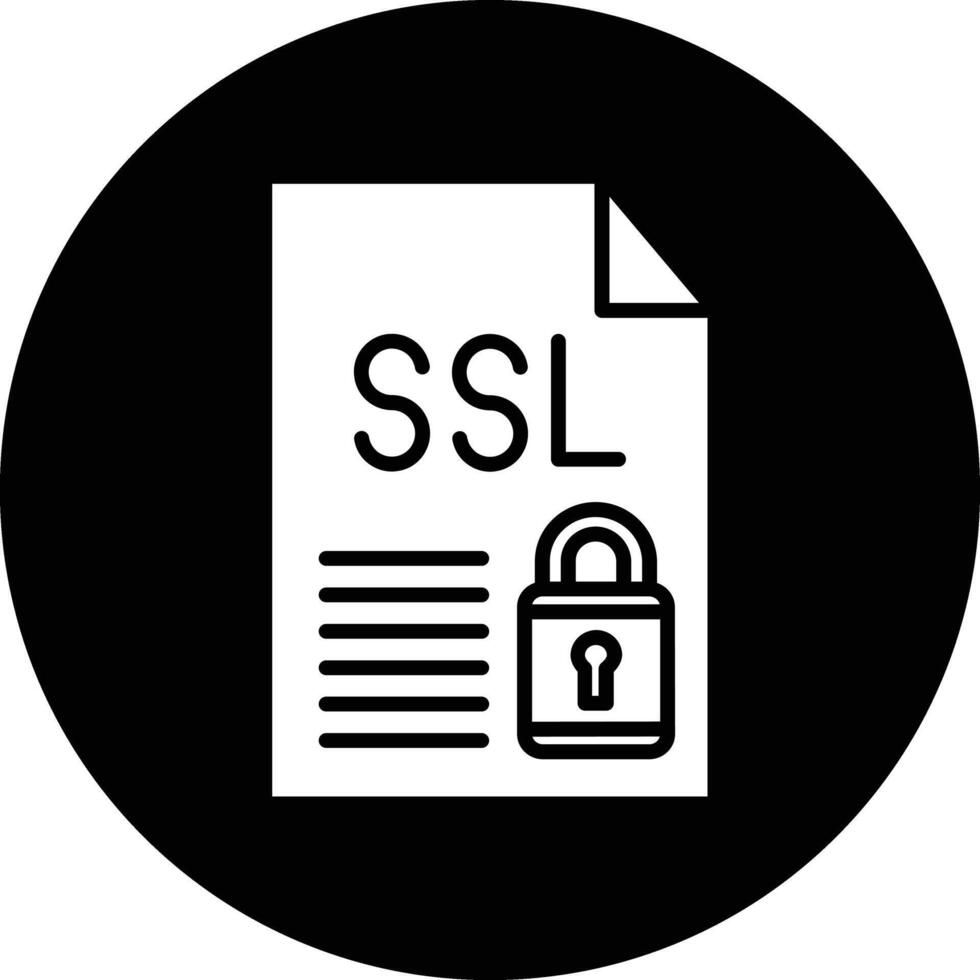 SSL File Illustration Icon vector