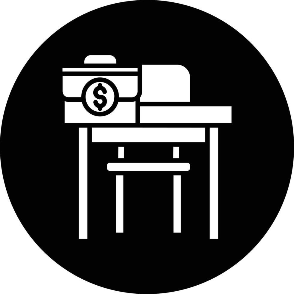 Desk Chair Illustration Icon vector