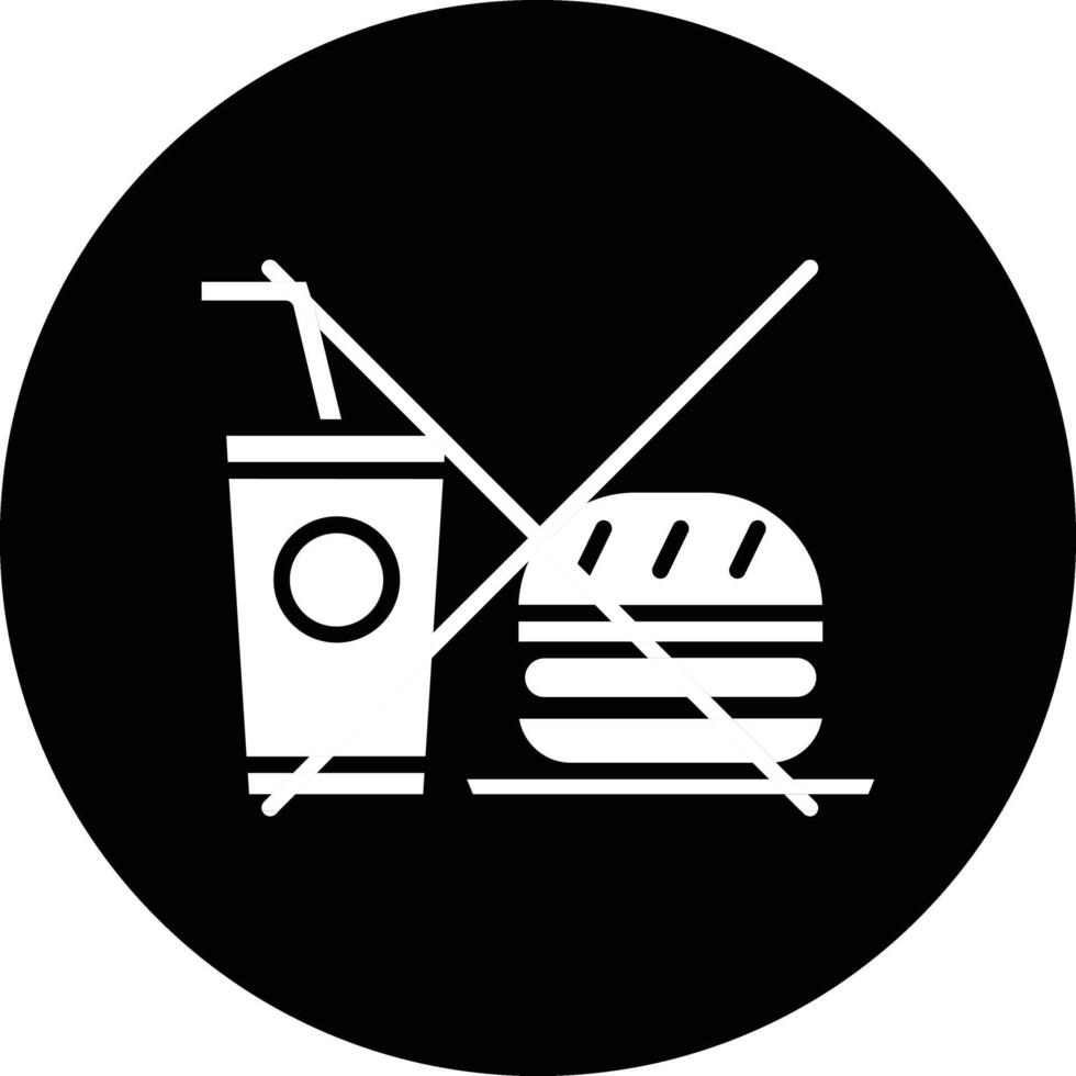 No Fast Food Illustration Icon vector