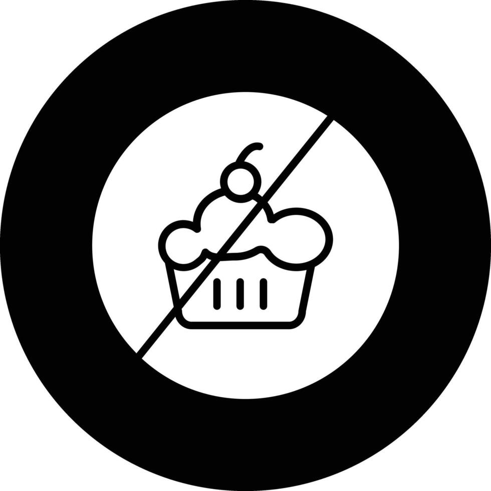 No Sweet Illustration Icon vector