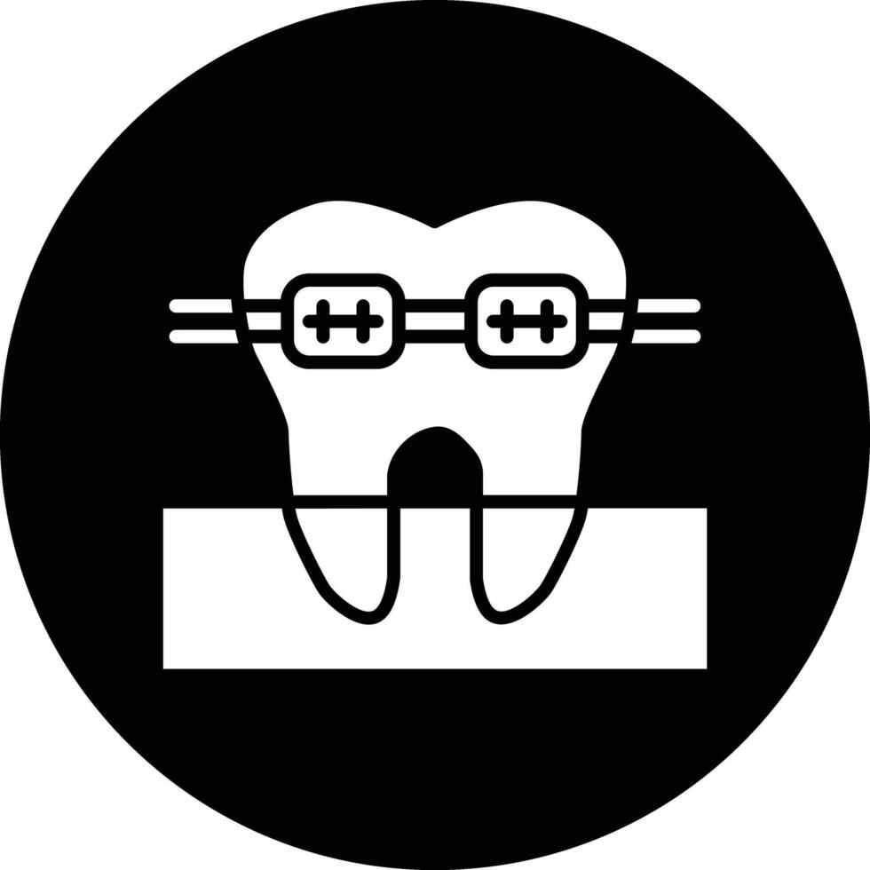 Tooth Braces Illustration Icon vector