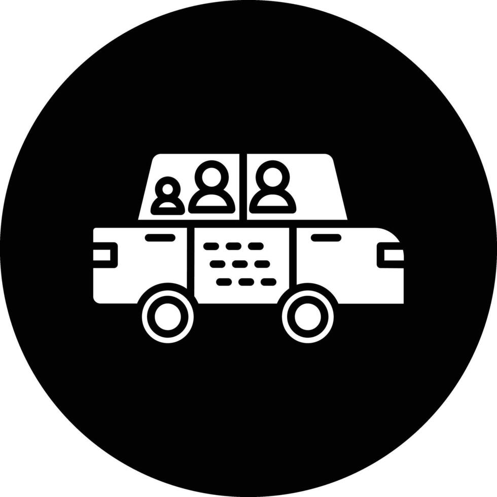 Family Car Illustration Icon vector