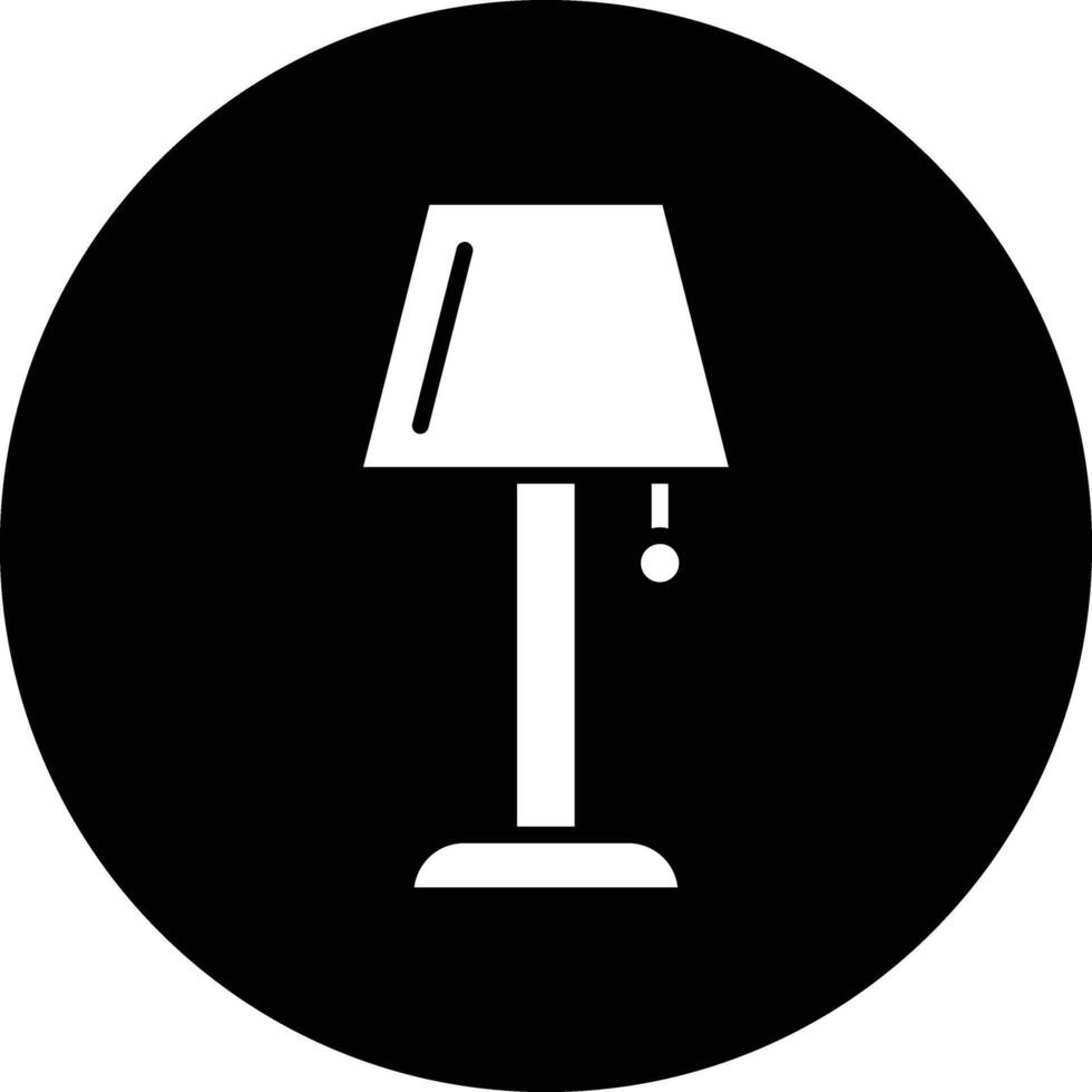 Table Lamp Illustration Icon vector