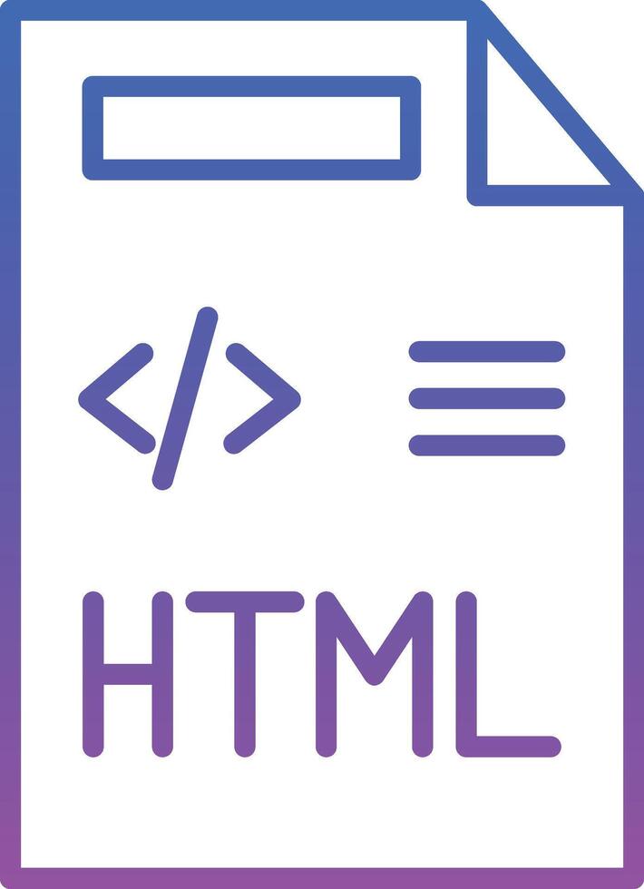 HTML File Illustration Icon vector