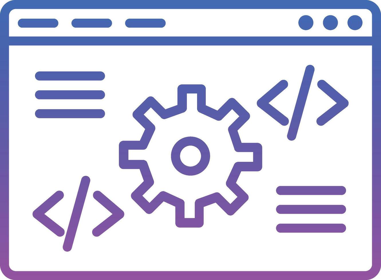 Code Settings Illustration Icon vector