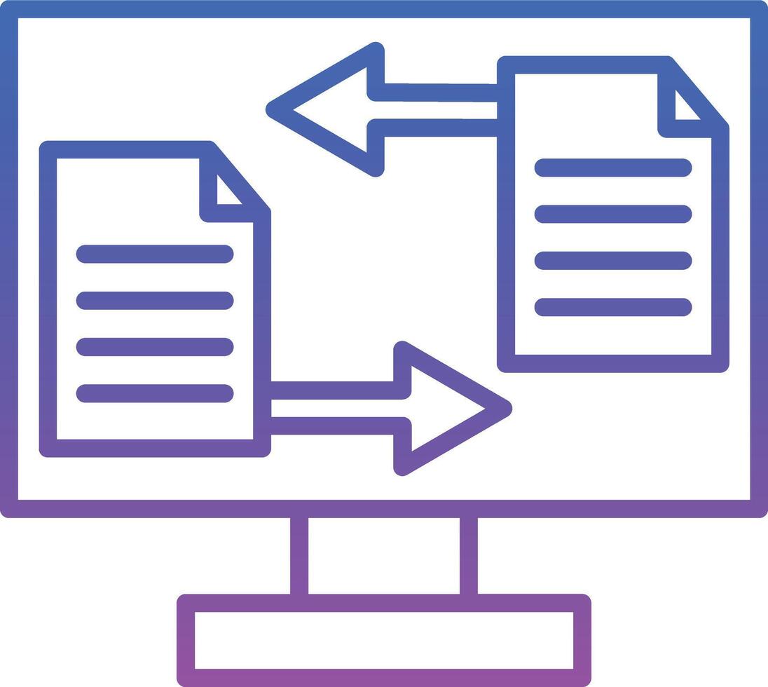 Online File Transfer Illustration Icon vector