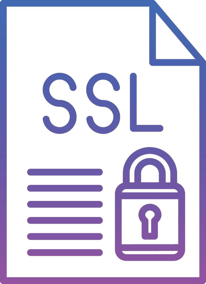 SSL File Illustration Icon vector