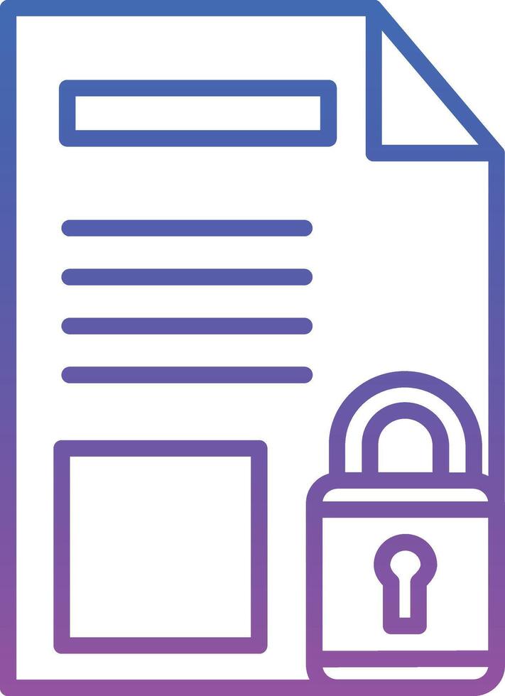 File Protection Illustration Icon vector