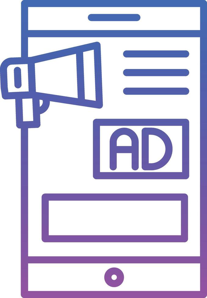 Ad placement on a mobile phone vector