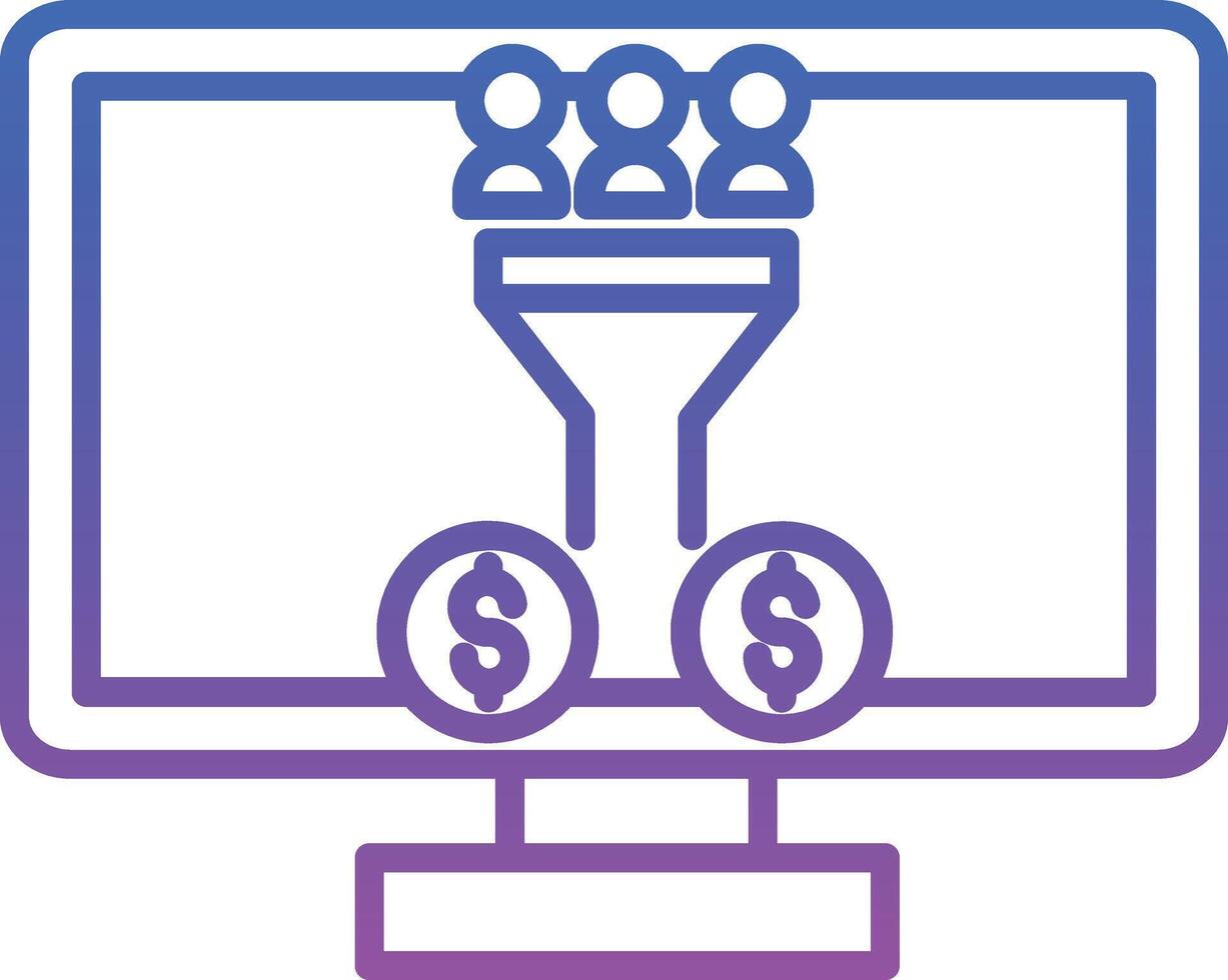 Conversion Marketing Illustration Icon vector