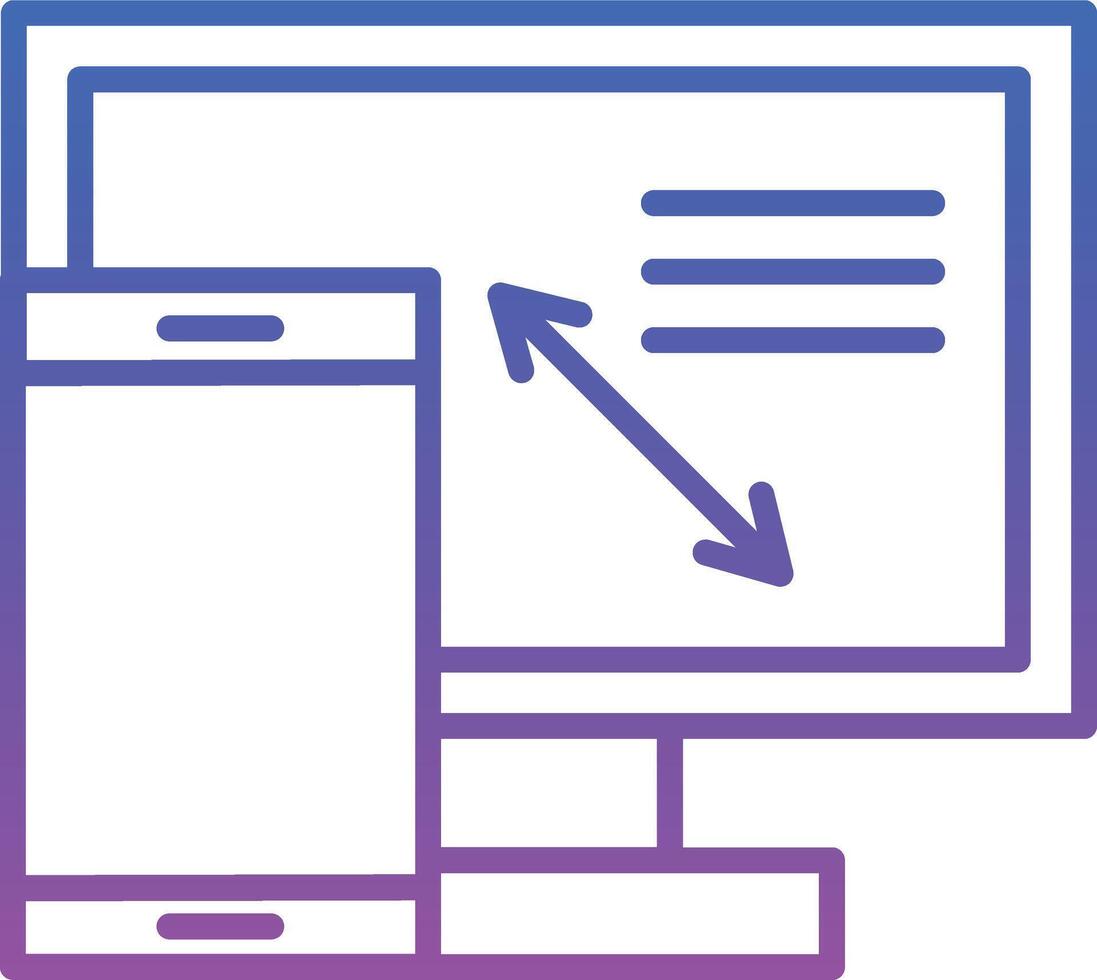 Responsive Design Illustration Icon vector