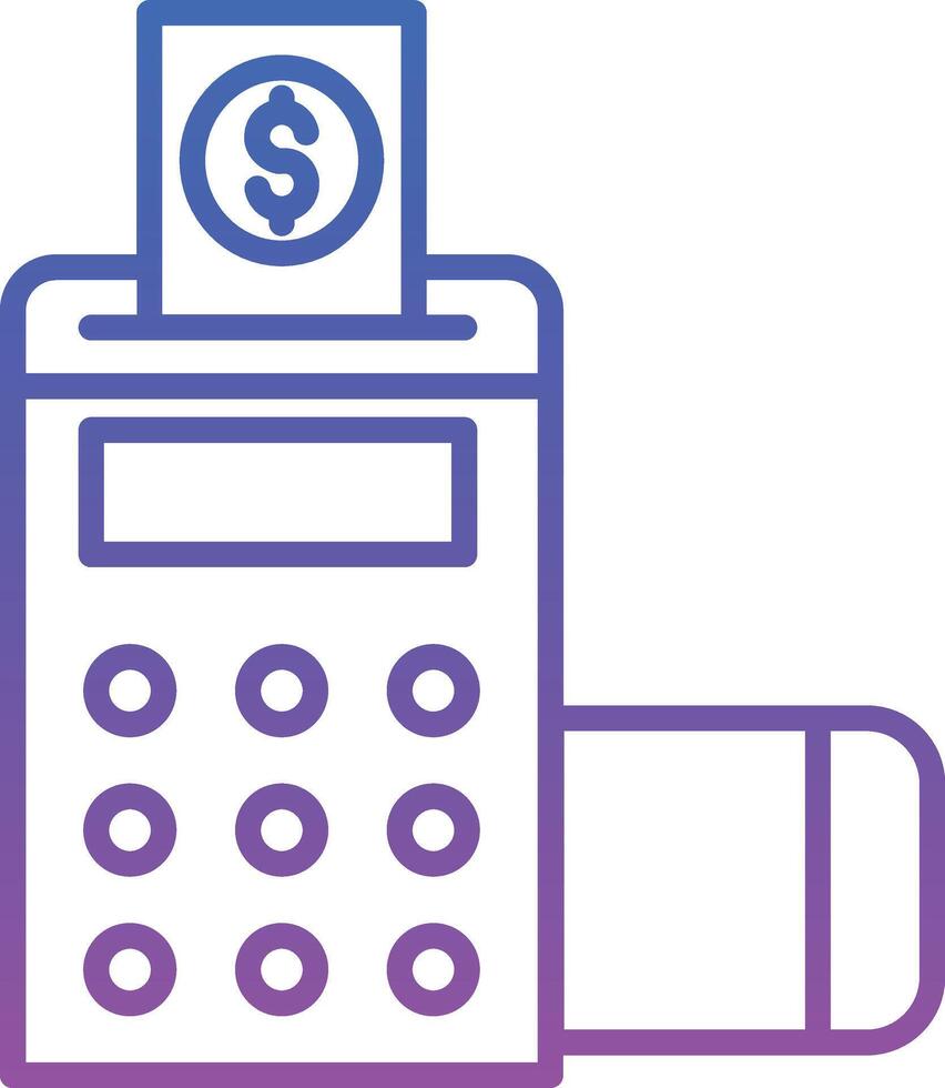 Pos Terminal Illustration Icon vector