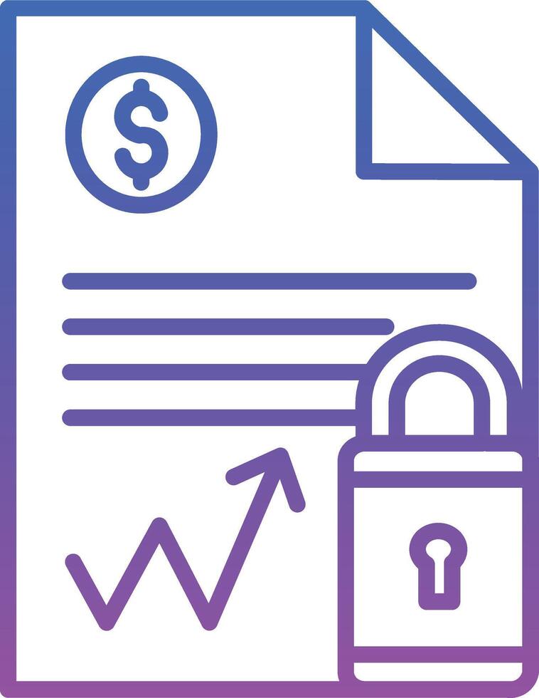 Document Security Illustration Icon vector