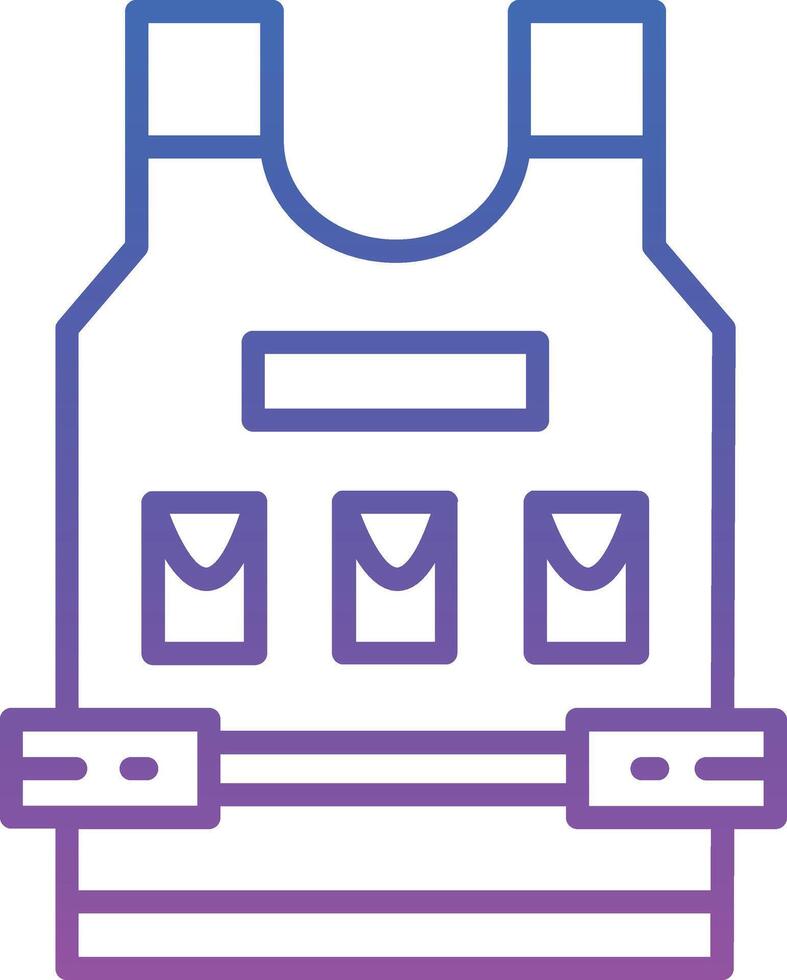 Bulletproof Vest Illustration Icon vector