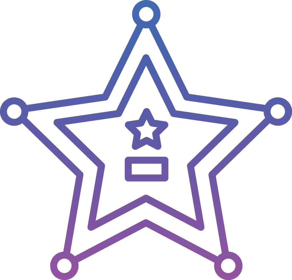 Sheriff Badge Illustration Icon vector