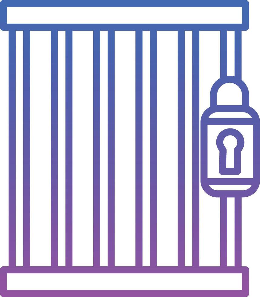 Jail Illustration Icon vector