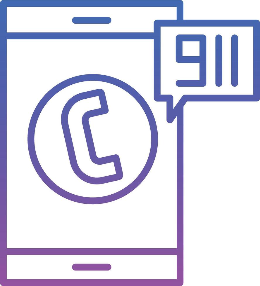 Call 911 Illustration Icon vector