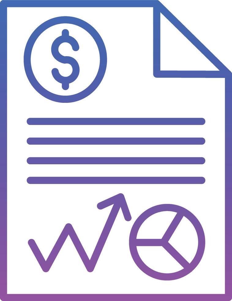 Stock Market Report Illustration Icon vector