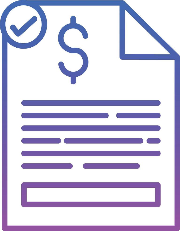 Invoice Illustration Icon vector