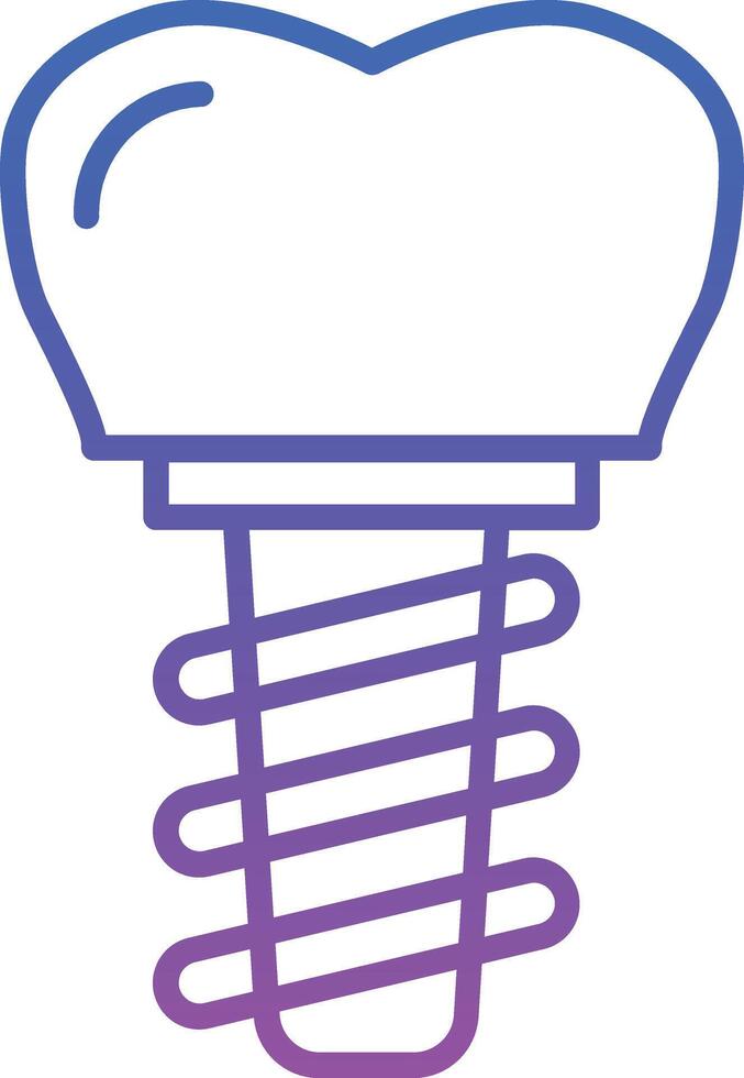Dental Implant Illustration Icon vector