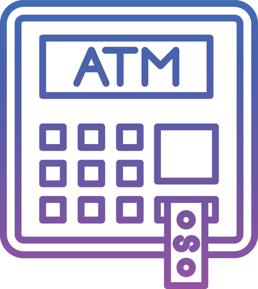 ATM Illustration Icon vector