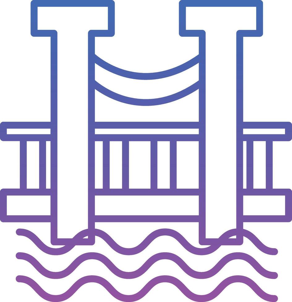 Bridge Illustration Icon vector