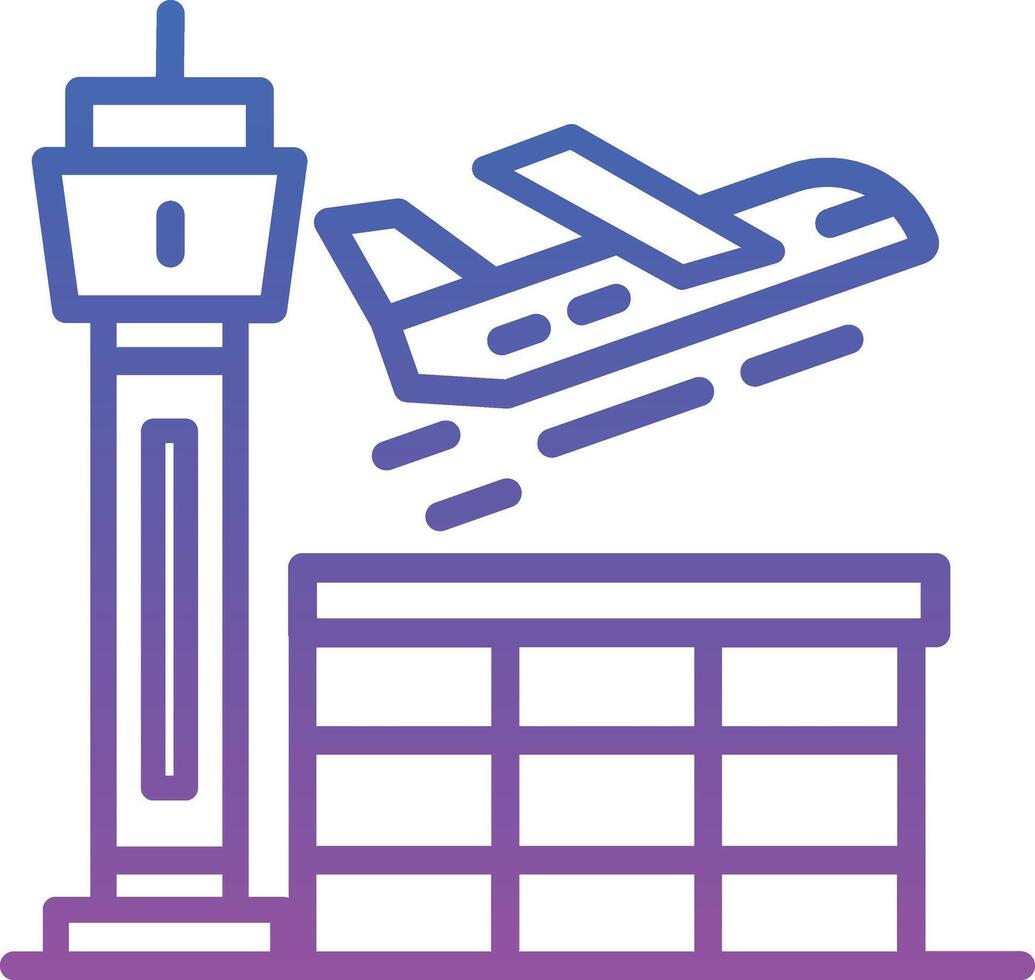 Airport Illustration Icon vector
