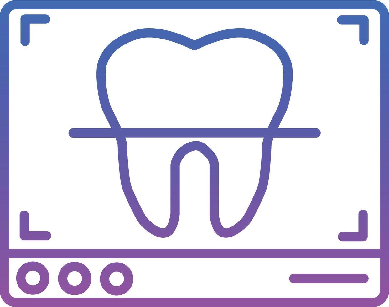 Tooth Xray Illustration Icon vector