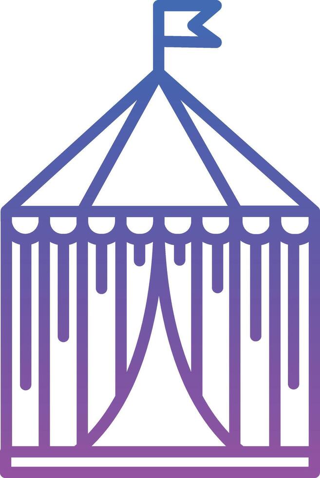 Circus Tent Illustration Icon vector