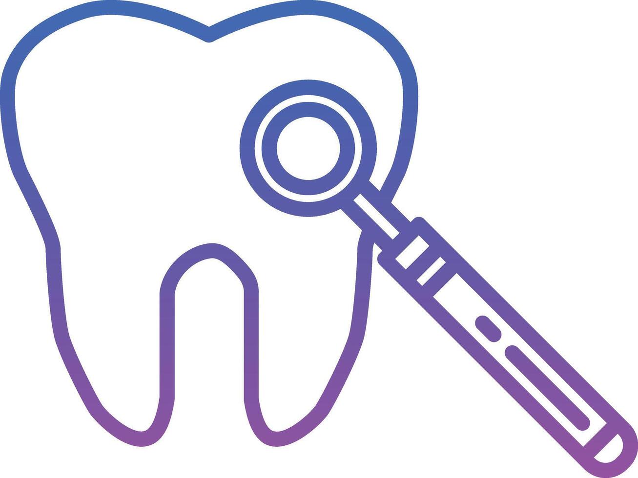 Mouth Mirror Illustration Icon vector