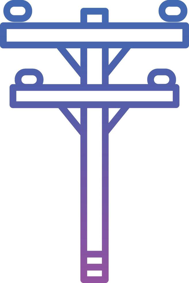 Electric Pole Illustration Icon vector