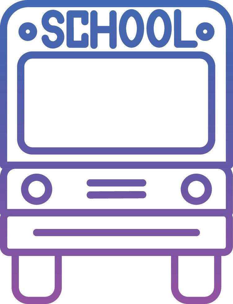 School Bus Illustration Icon vector