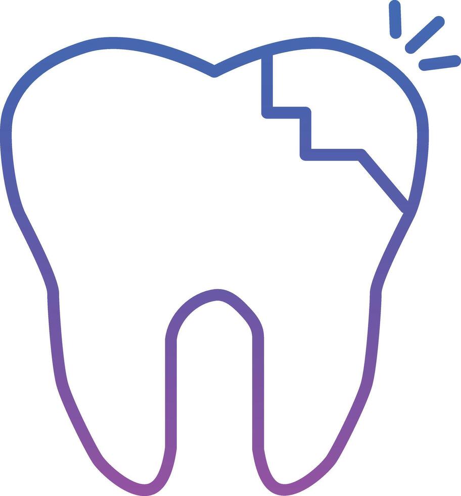 Tooth Decayed Illustration Icon vector