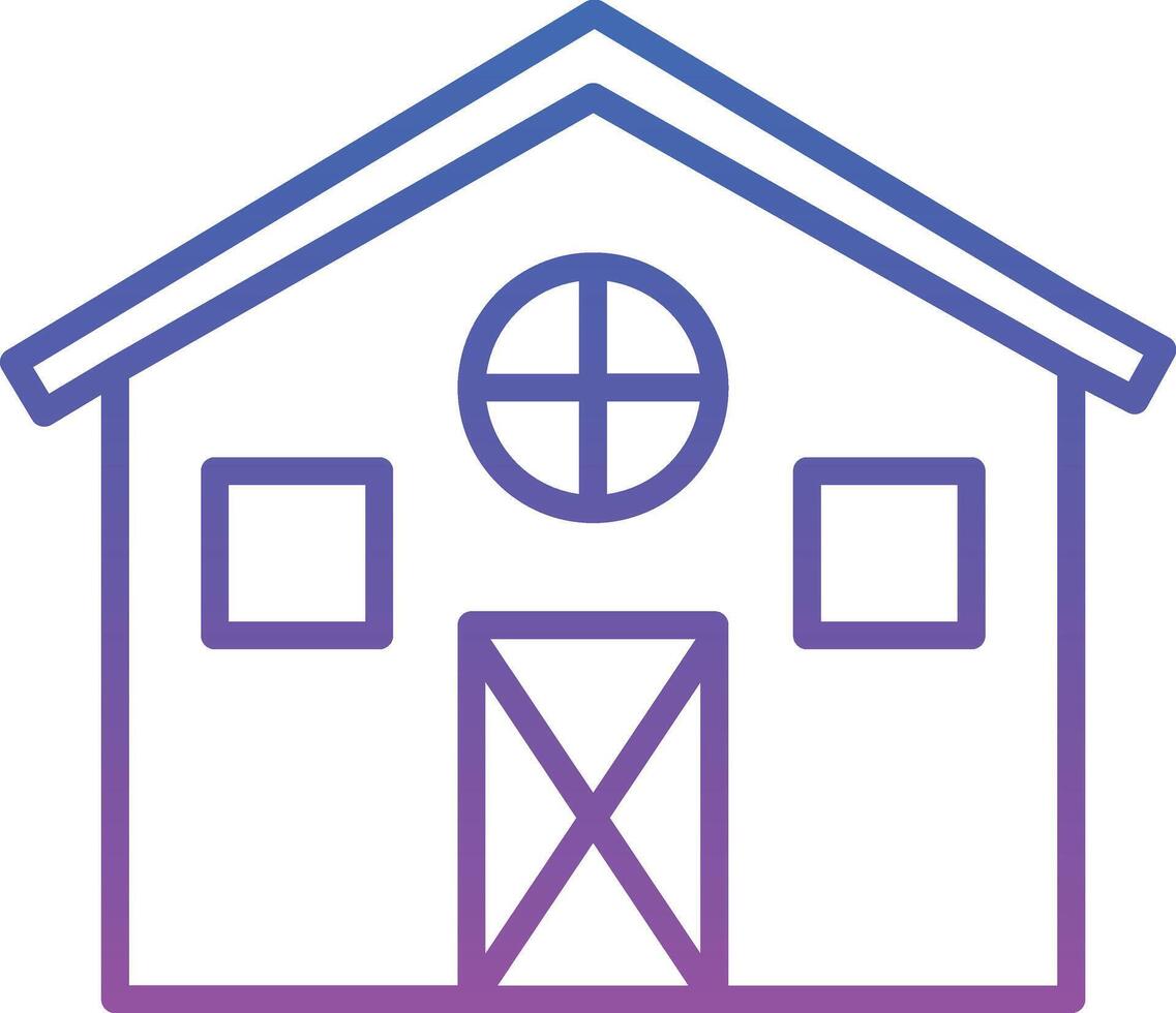 Barn Illustration Icon vector
