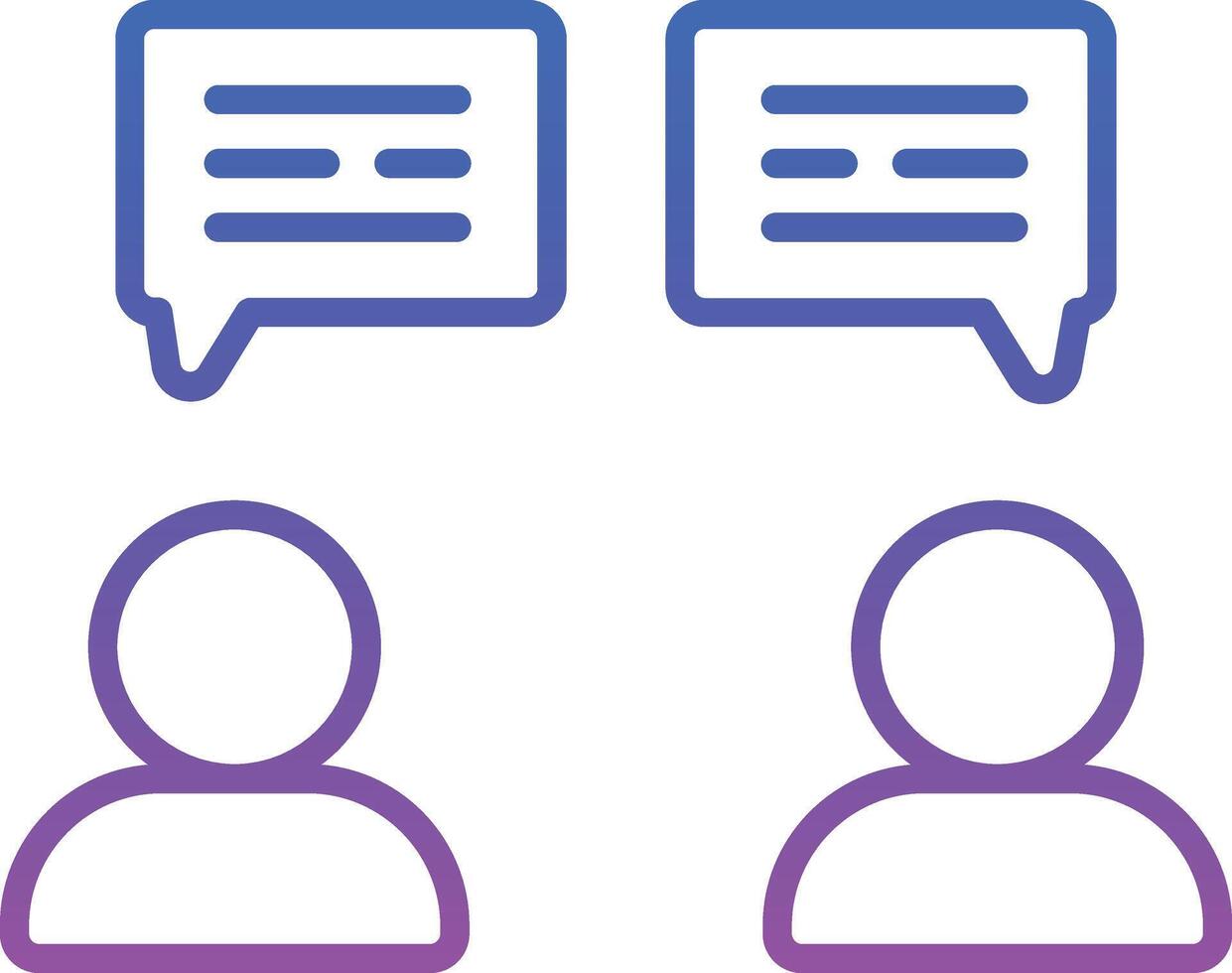 Talking Illustration Icon vector