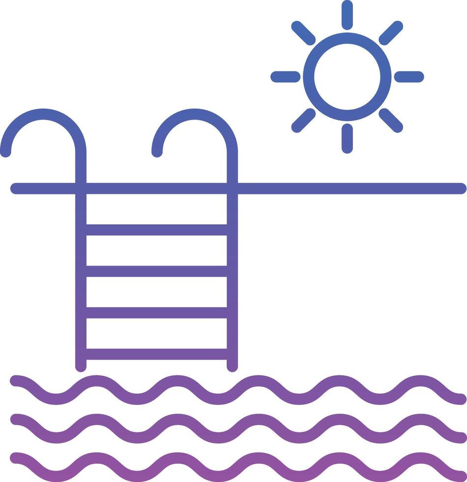 Swimming Pool Illustration Icon vector