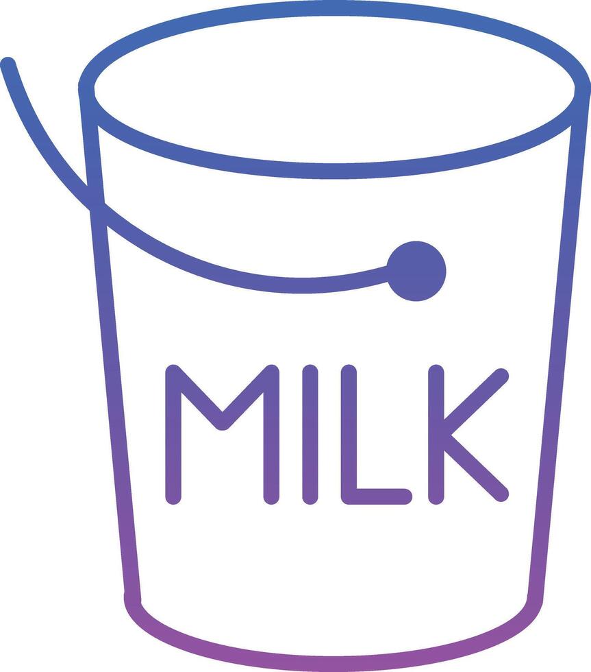 Milk Bucket Illustration Icon vector